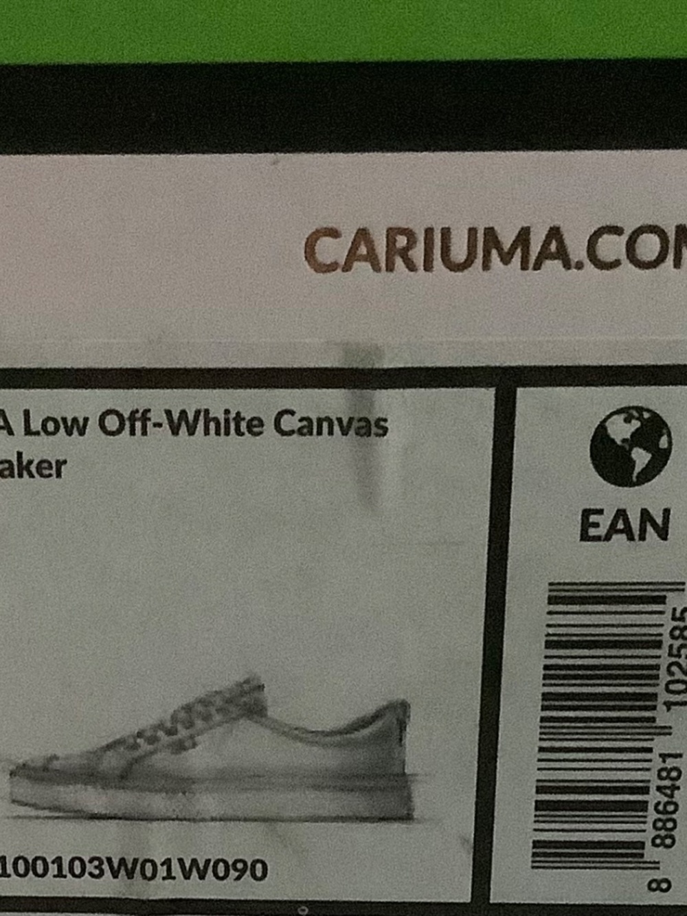 CARIUMA White Canvas Sneakers Size 9 - Picture 6 of 8